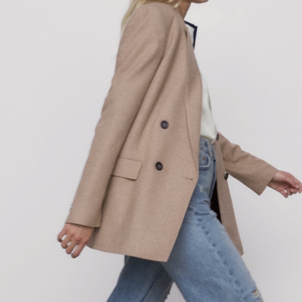 Zara Tan Blazer - Picture 10 of 16